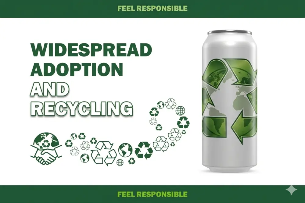 Lata de alumínio reciclável para bebidas, ilustrando a ampla adoção e os benefícios de sustentabilidade das latas de alumínio.