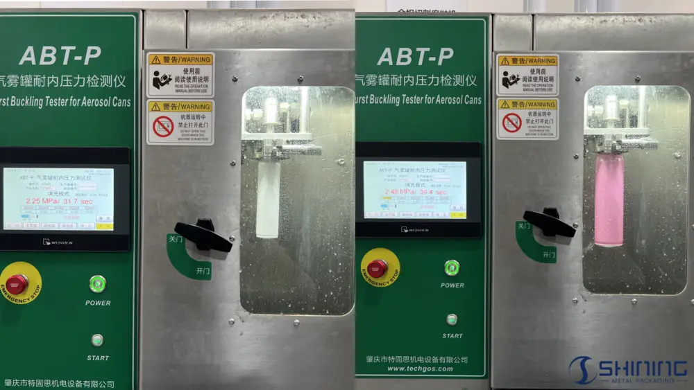 Machine d'essai de pression hydraulique pour aérosols montrant la résistance à la pression interne et les essais d'éclatement (FEA 621)