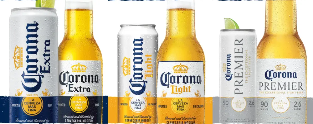 Les canettes et bouteilles Michelob Ultra, au design épuré, mettent en avant un mode de vie sain et le positionnement de la bière faible en calories.