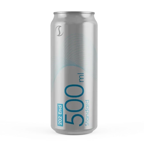 علبة ألومنيوم قياسية سعة 500 مل / 17 أونصة