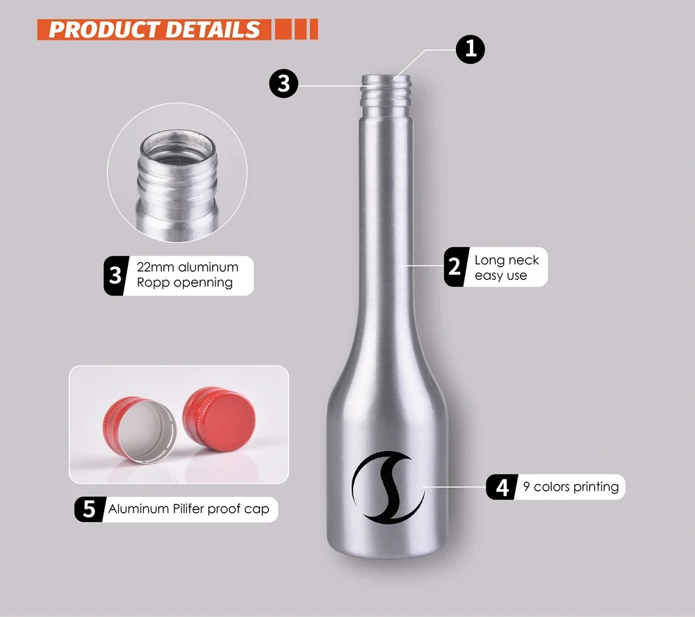 زجاجة مضاف ديزل من الألومنيوم