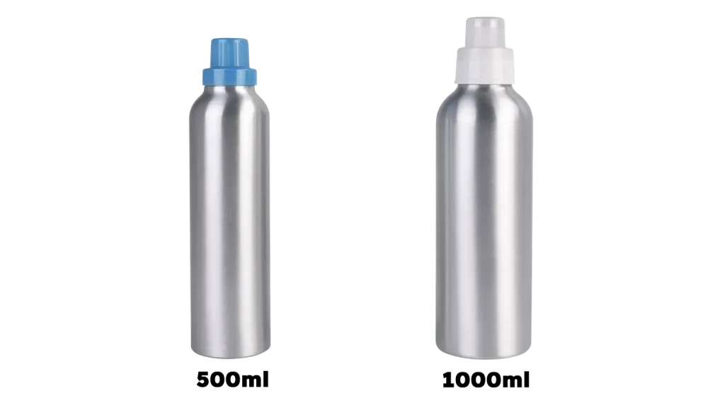 زجاجة منظف غسيل من الألومنيوم