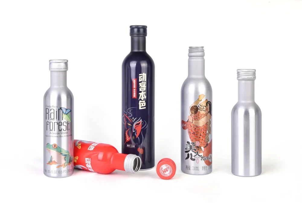 Aluminum Liquor Bottles Printing and Finish