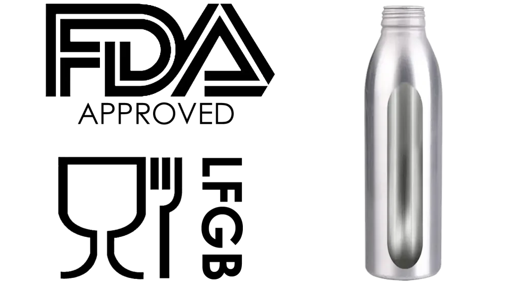 Aluminiumflasche für natürliches Quellwasser