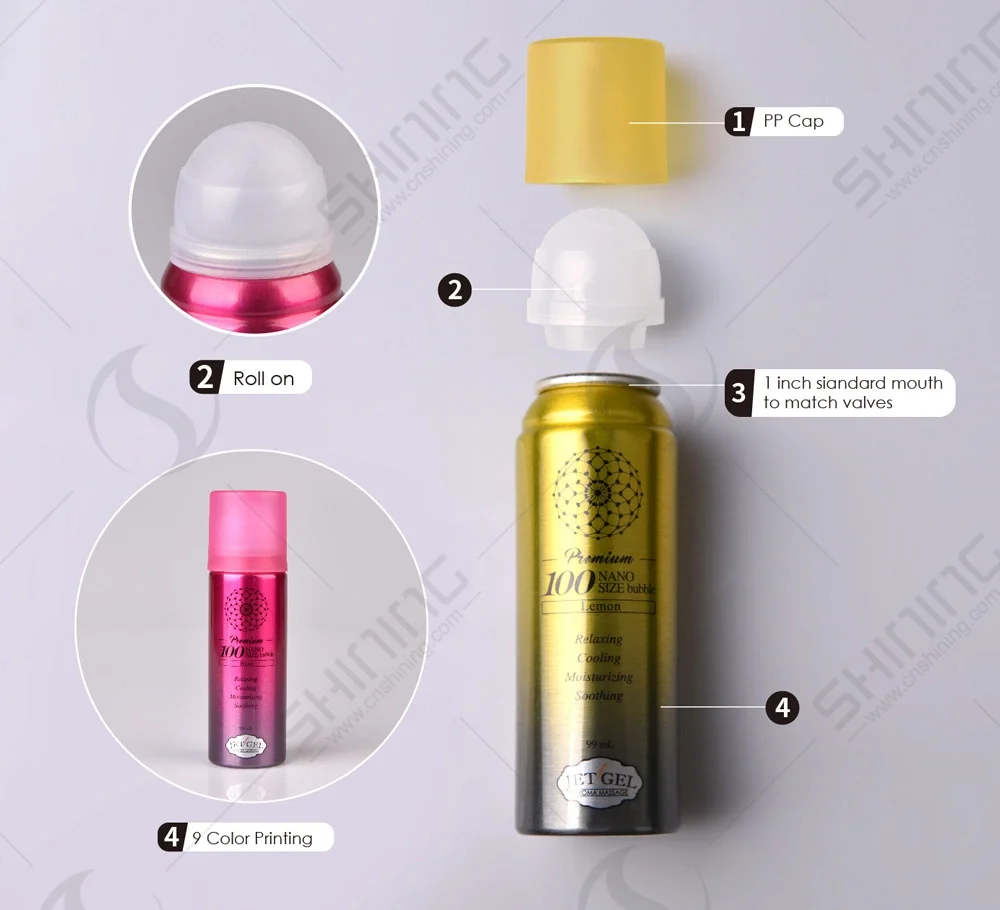 Botella roll-on de aluminio