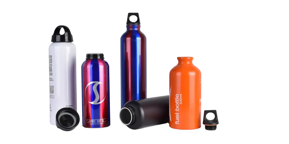 طباعة وتشطيب زجاجات رياضية من الألومنيوم