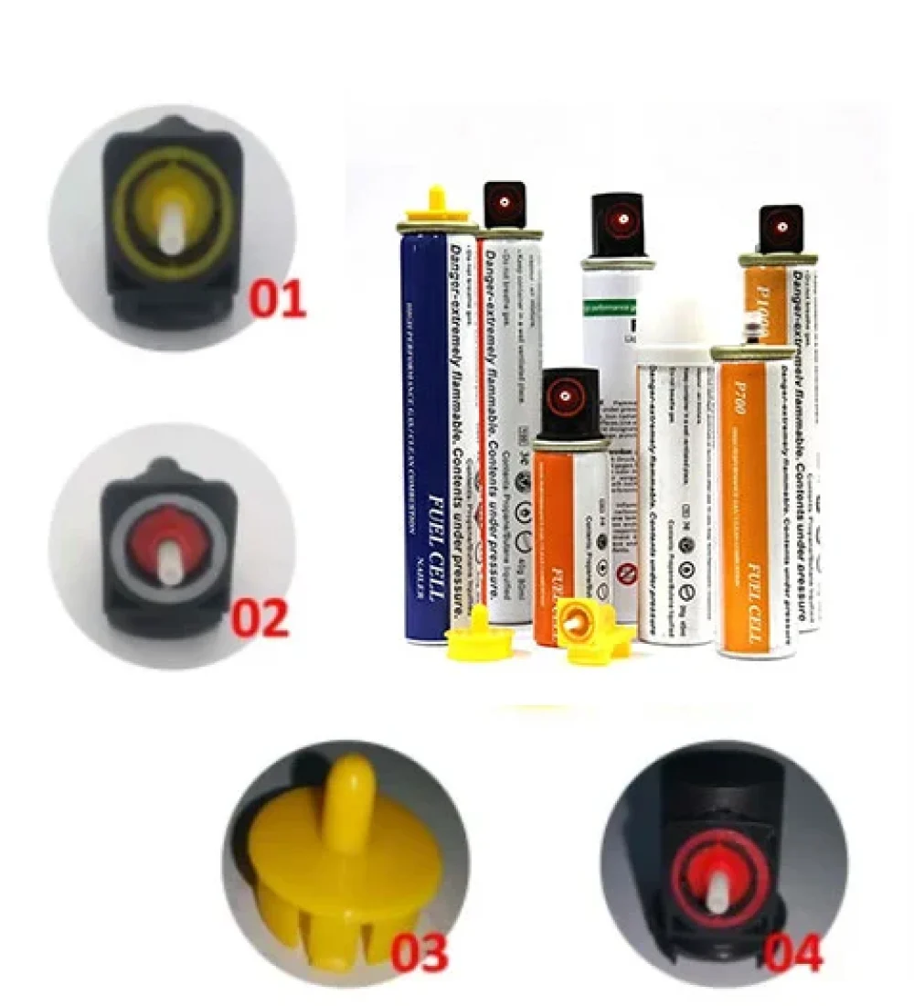 علبة رذاذ تعمل بخلايا وقود الغاز لمسدس المسامير