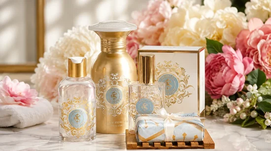 Luxury-Body-Care_Gold-Aluminum-Powder-Bottle_Gift-Set