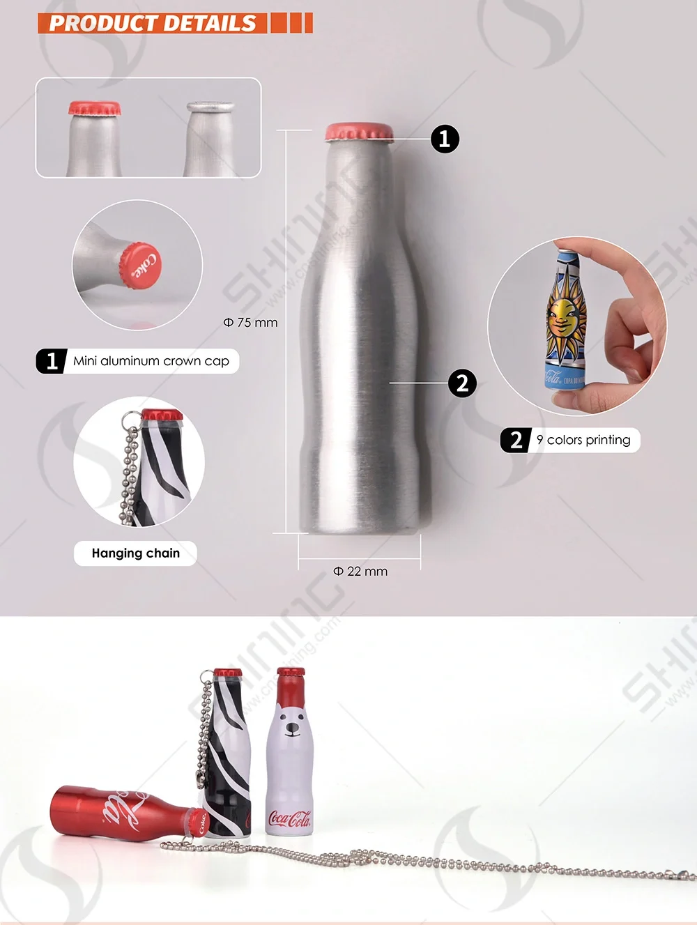 Mini garrafa de alumínio