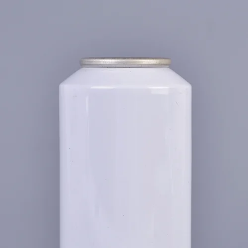Flat-shoulder aluminum aerosol can